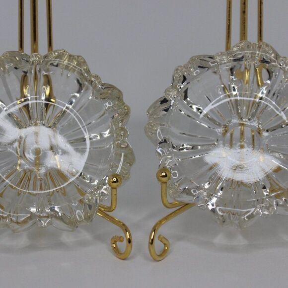 Vintage Glass Ashtray Round Shape/Trinket Holder/Trinkets Bundle of 2 - Picture 4 of 8